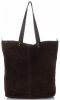 Kožené kabelka shopper bag Vera Pelle čokoládová 80041